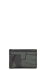 TOM FORD Classic Card Holder in Dark Olive & Black, view 2, click to view large image.