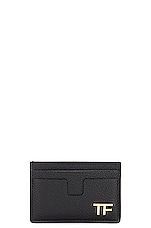 TOM FORD Classic Card Holder in Black, view 1, click to view large image.