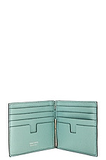 TOM FORD Money Clip Wallet in Nile Blue, view 4, click to view large image.