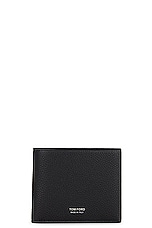 TOM FORD Two Tone Leather Bifold Wallet in Black & Lime, view 1, click to view large image.