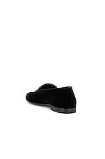 TOM FORD Velvet Loafer in Black, view 3, click to view large image.