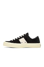 TOM FORD Suede Low Top Sneaker in Black, Beige & Cream, view 5, click to view large image.