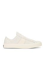 TOM FORD Suede Low Top Sneaker in White, Beige & Ivory, view 1, click to view large image.