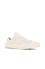 TOM FORD Suede Low Top Sneaker in White, Beige & Ivory, view 2, click to view large image.