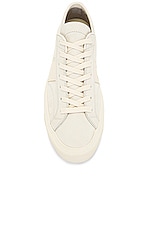 TOM FORD Suede Low Top Sneaker in White, Beige & Ivory, view 4, click to view large image.