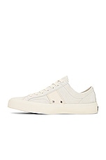 TOM FORD Suede Low Top Sneaker in White, Beige & Ivory, view 5, click to view large image.