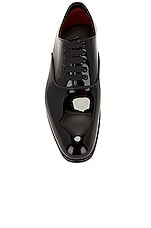 TOM FORD Patent Lace Up Derby in Black, view 4, click to view large image.