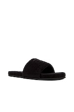 TOM FORD Towelling Sandal in Black, view 2, click to view large image.