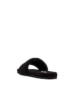 TOM FORD Towelling Sandal in Black, view 3, click to view large image.