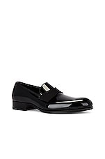 TOM FORD Patent Loafer in Black, view 2, click to view large image.
