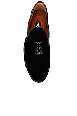TOM FORD Velvet Loafer in Black, view 4, click to view large image.
