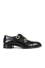 TOM FORD Elkan Monk Strap in Black, view 1, click to view large image.