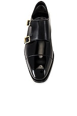 TOM FORD Elkan Monk Strap in Black, view 4, click to view large image.
