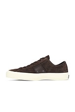 TOM FORD Suede Cambridge Sneaker in Mocha & Cream, view 5, click to view large image.