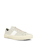 TOM FORD Low Top Cambridge Sneakers in Marmo, view 2, click to view large image.