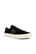 TOM FORD Low Top Cambridge Sneakers in Black, view 2, click to view large image.