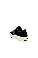 TOM FORD Low Top Cambridge Sneakers in Black, view 3, click to view large image.