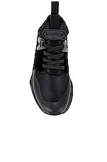 TOM FORD Velvet &amp; Neoprene Jago Sneakers in Full Black, view 4, click to view large image.