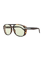 TOM FORD Rosco Sunglasses in Shiny Havana, view 2, click to view large image.