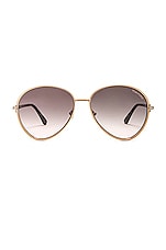 TOM FORD Rio Sunglasses in Shiny Rose Gold, view 1, click to view large image.