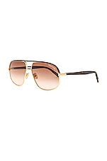 TOM FORD Maxwell Sunglasses in Shiny Deep Gold, view 2, click to view large image.