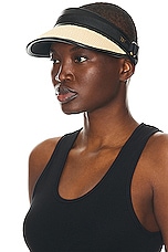 TOM FORD Raffia Visor in Natural & Black, view 2, click to view large image.