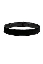 TOM FORD Velvet 30mm Belt in Black, view 2, click to view large image.