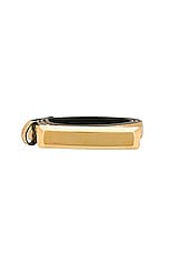 TOM FORD Stamped Python Bar 15mm Belt in Dark Gold, view 3, click to view large image.