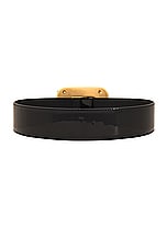 TOM FORD Patent Leather Frame 40mm Belt in Black, view 2, click to view large image.