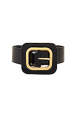 TOM FORD Patent Leather Frame 40mm Belt in Black, view 3, click to view large image.