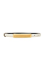 TOM FORD Stamped Croc 15mm Belt in Ivory, view 1, click to view large image.