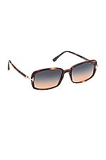 TOM FORD Bonham Sunglasses in Brown & Green, view 3, click to view large image.