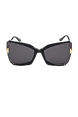 TOM FORD Gia Sunglasses in Black, view 1, click to view large image.