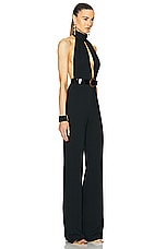 TOM FORD Stretch Sable Jumpsuit in Black, view 2, click to view large image.