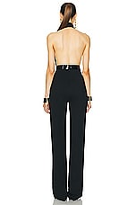 TOM FORD Stretch Sable Jumpsuit in Black, view 3, click to view large image.