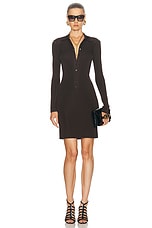 TOM FORD Polo Mini Dress in Bitter Chocolate, view 1, click to view large image.