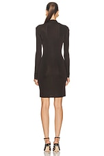 TOM FORD Polo Mini Dress in Bitter Chocolate, view 3, click to view large image.