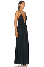 TOM FORD Fluid Evening Dress in Black, view 2, click to view large image.