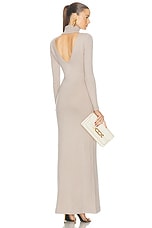 TOM FORD Cashmere Turtleneck Long Dress in Pale Camel, view 1, click to view large image.