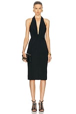 TOM FORD Criss Cross Cocktail Dress in Black, view 1, click to view large image.