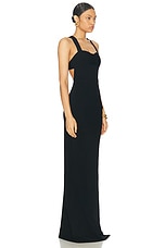 TOM FORD Long Corset Dress in Black, view 3, click to view large image.