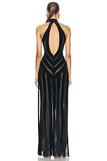 TOM FORD Halterneck Open Back Evening Dress in Black, view 4, click to view large image.