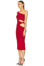 TOM FORD Rib Long Dress in Red, view 3, click to view large image.