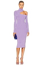 TOM FORD Rib Midi Dress in Ice Lavender, view 1, click to view large image.