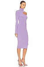 TOM FORD Rib Midi Dress in Ice Lavender, view 2, click to view large image.