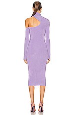 TOM FORD Rib Midi Dress in Ice Lavender, view 4, click to view large image.