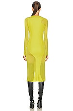 TOM FORD Tubino Dress in Charteuse Citrine, view 4, click to view large image.