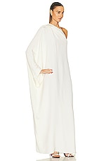 TOM FORD Maroccaine One Shoulder Kaftan in Chalk, view 2, click to view large image.