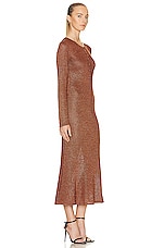 TOM FORD Shiny Henley Dress in Antique Nude, view 2, click to view large image.