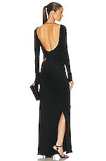 TOM FORD Scoop Neck Evening Dress in Black, view 1, click to view large image.